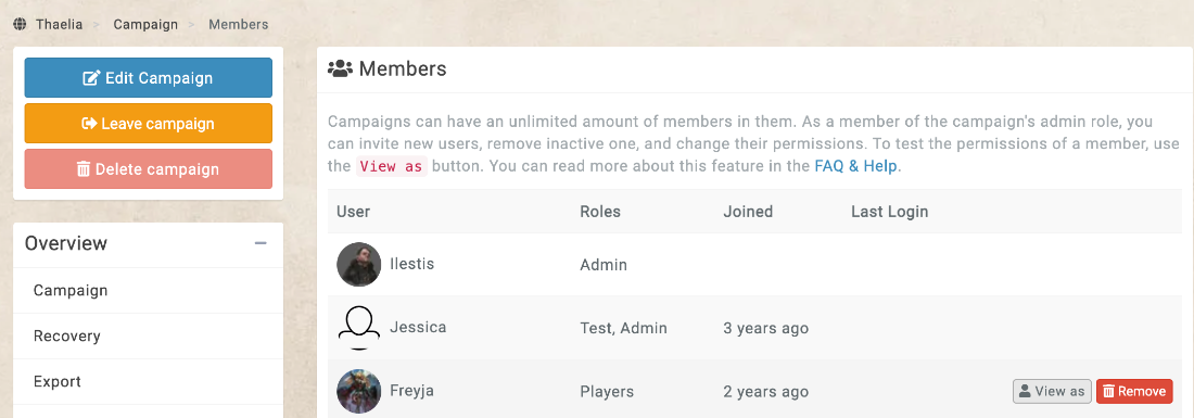 Kanka permission view as